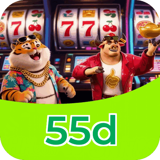Interface do aplicativo 55d mostrando jogos disponíveis no iOS e Android